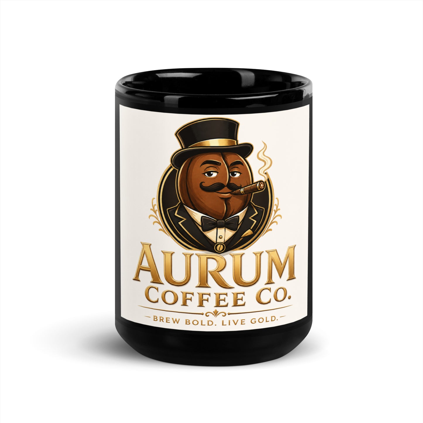 Black Glossy Mug - Aurum Coffee Co.