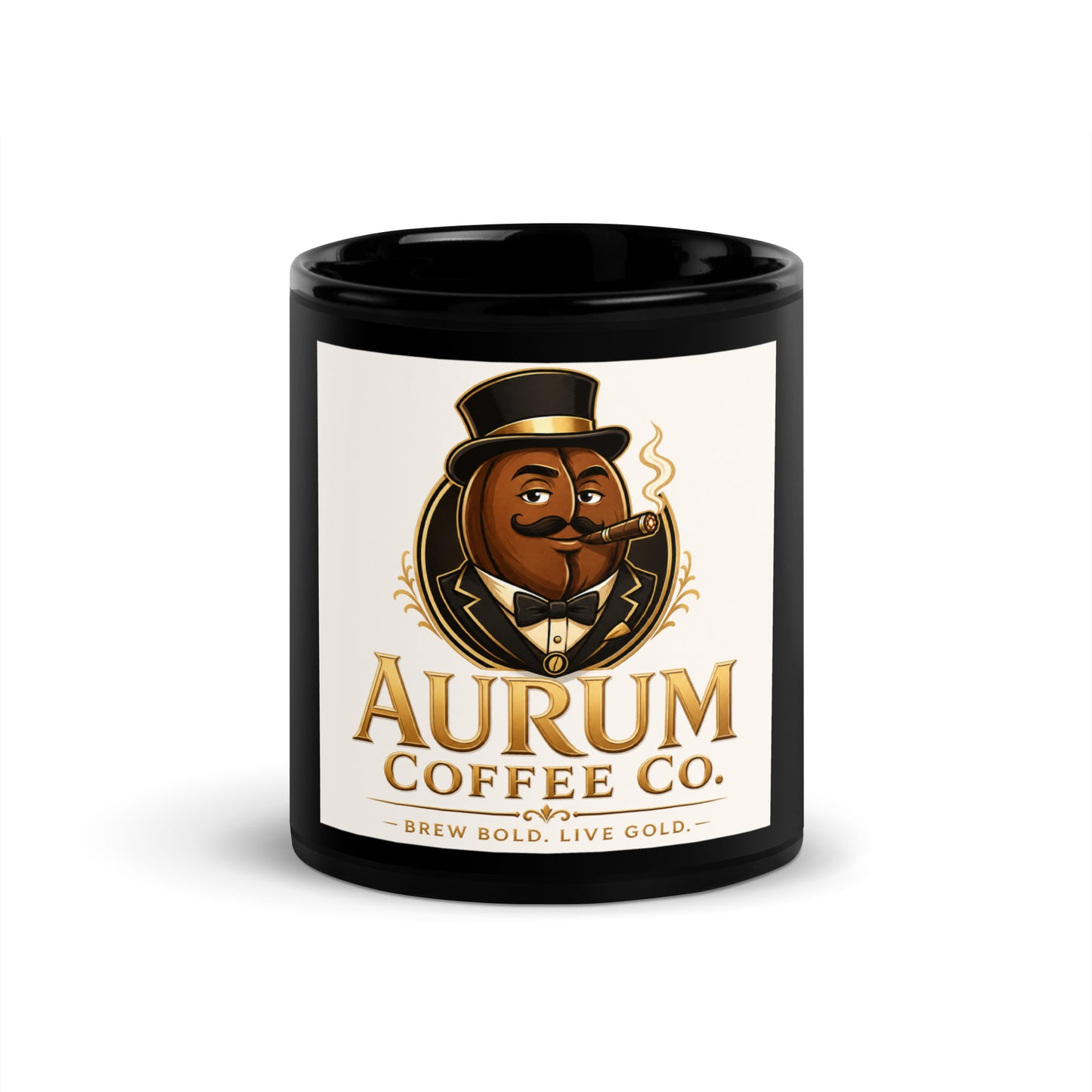 Black Glossy Mug - Aurum Coffee Co.