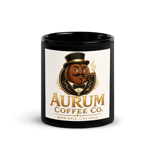 Black Glossy Mug - Aurum Coffee Co.