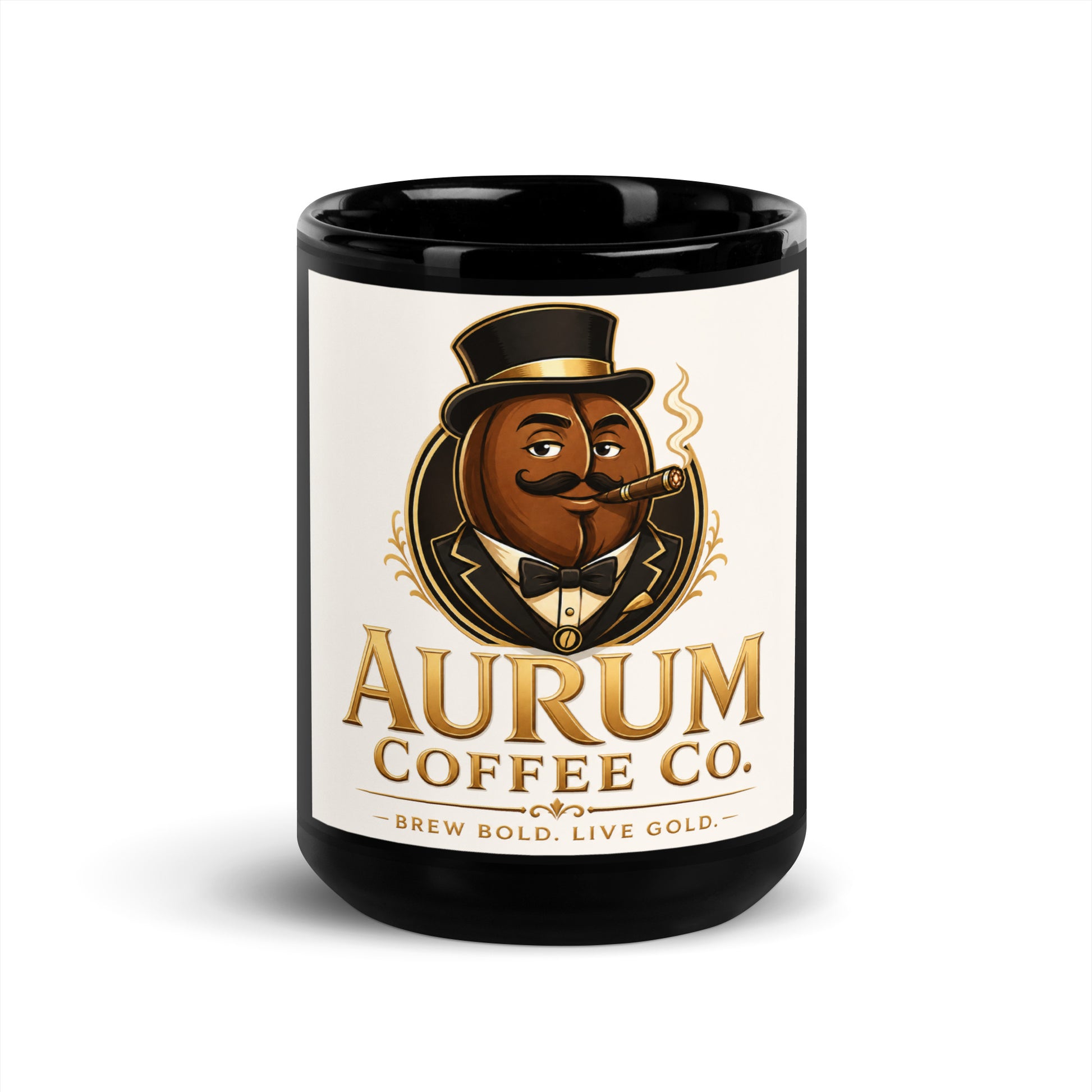 Black Glossy Mug - Aurum Coffee Co.