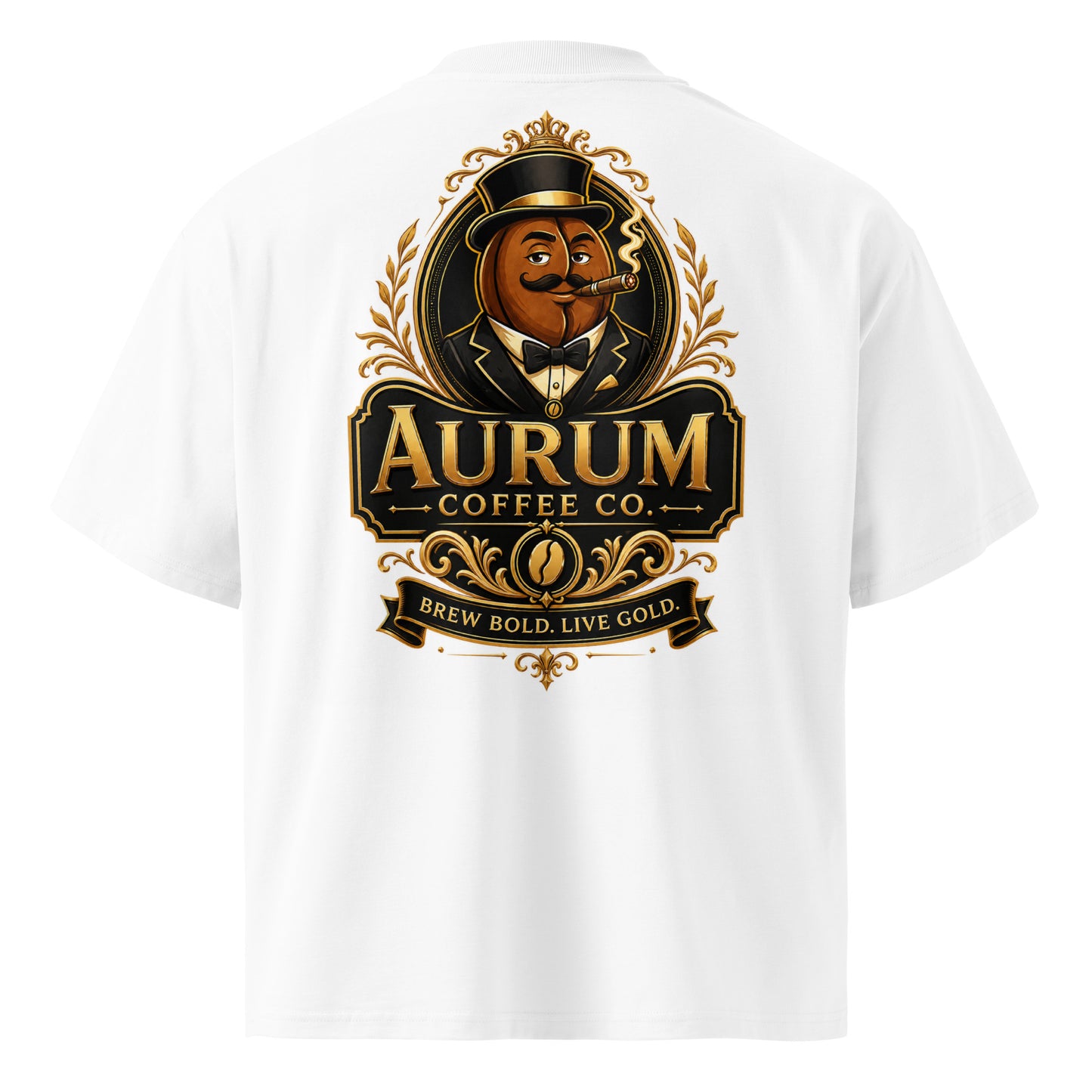 Unisex organic oversized high neck t-shirt - Aurum Coffee Co.