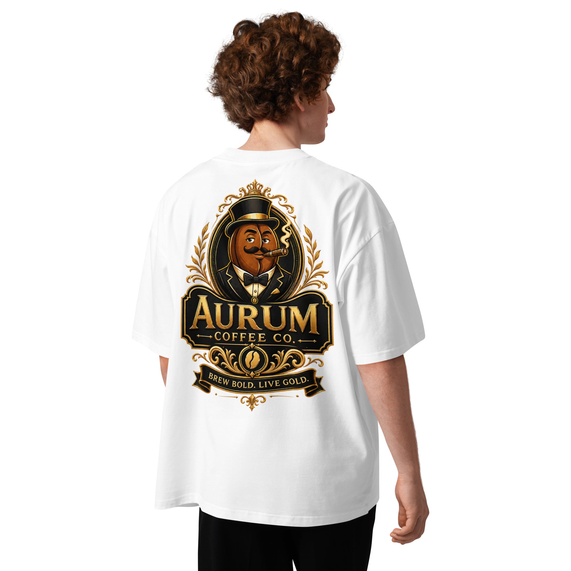 Unisex organic oversized high neck t-shirt - Aurum Coffee Co.