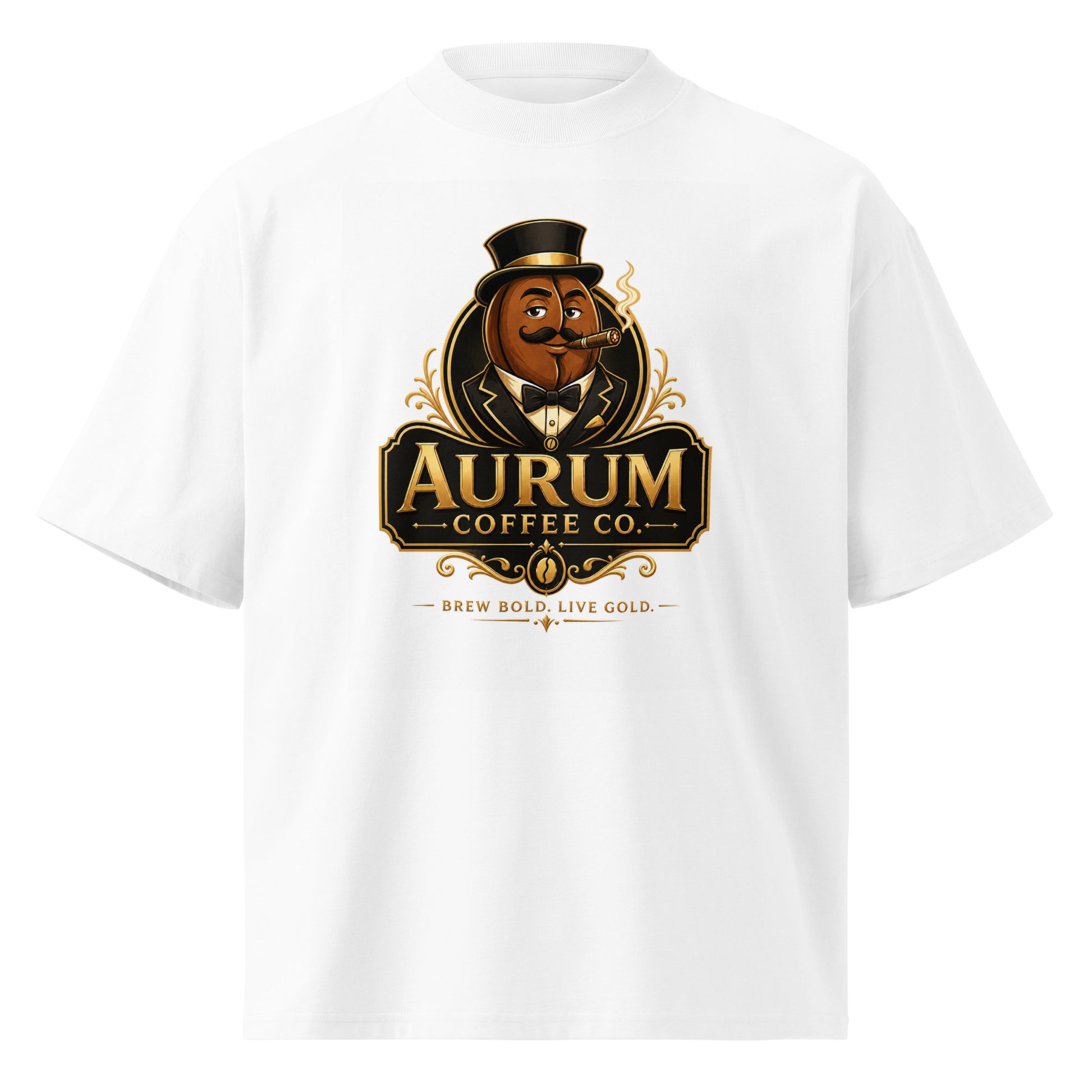 Unisex organic oversized high neck t-shirt - Aurum Coffee Co.